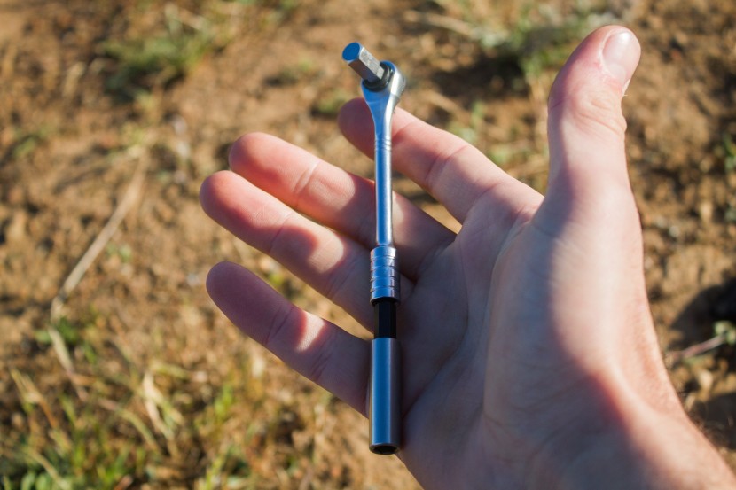 it can also be attached to the end of the wrench for more leverage.