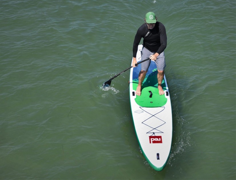 paddle board - long, narrow boards typically have the quickest speed and glide.