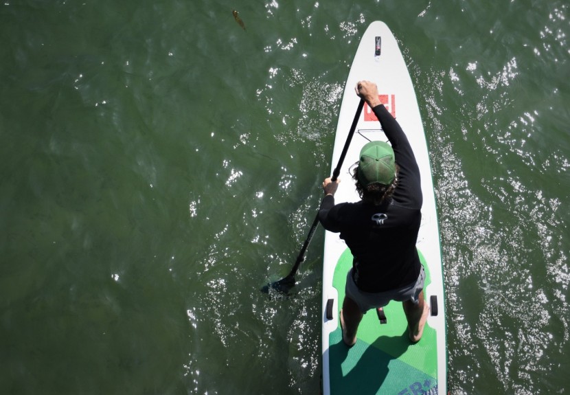 paddle board - tall and narrow boards with a more pointed tip are usually much...
