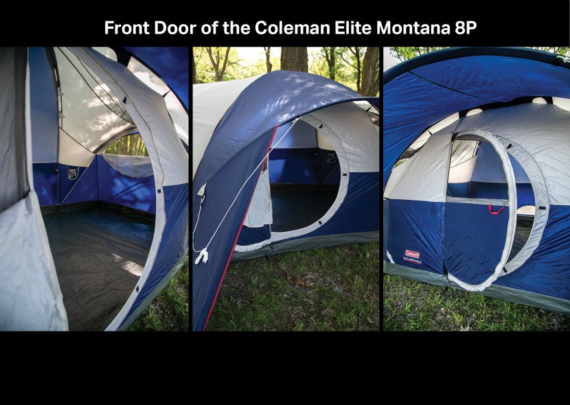 coleman elite montana 8-person - the one-and-only door on the montana 8.