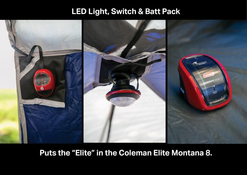 coleman elite montana 8-person - what makes the elite montana "elite"? just this cool led light and...