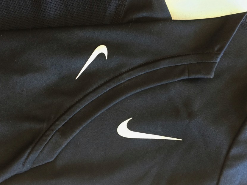 nike miler - we're always happy to see reflective decals, and on this shirt...