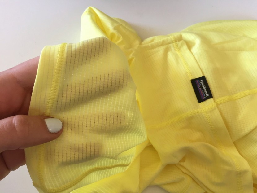 patagonia capilene cool lightweight tee for women - with super thin fabric comes concerns about sun protection...