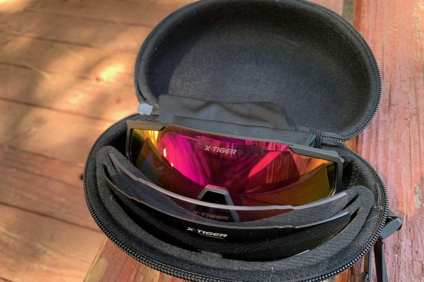 x-tiger polarized - these glasses come with a quality zippered case and a storage bag.