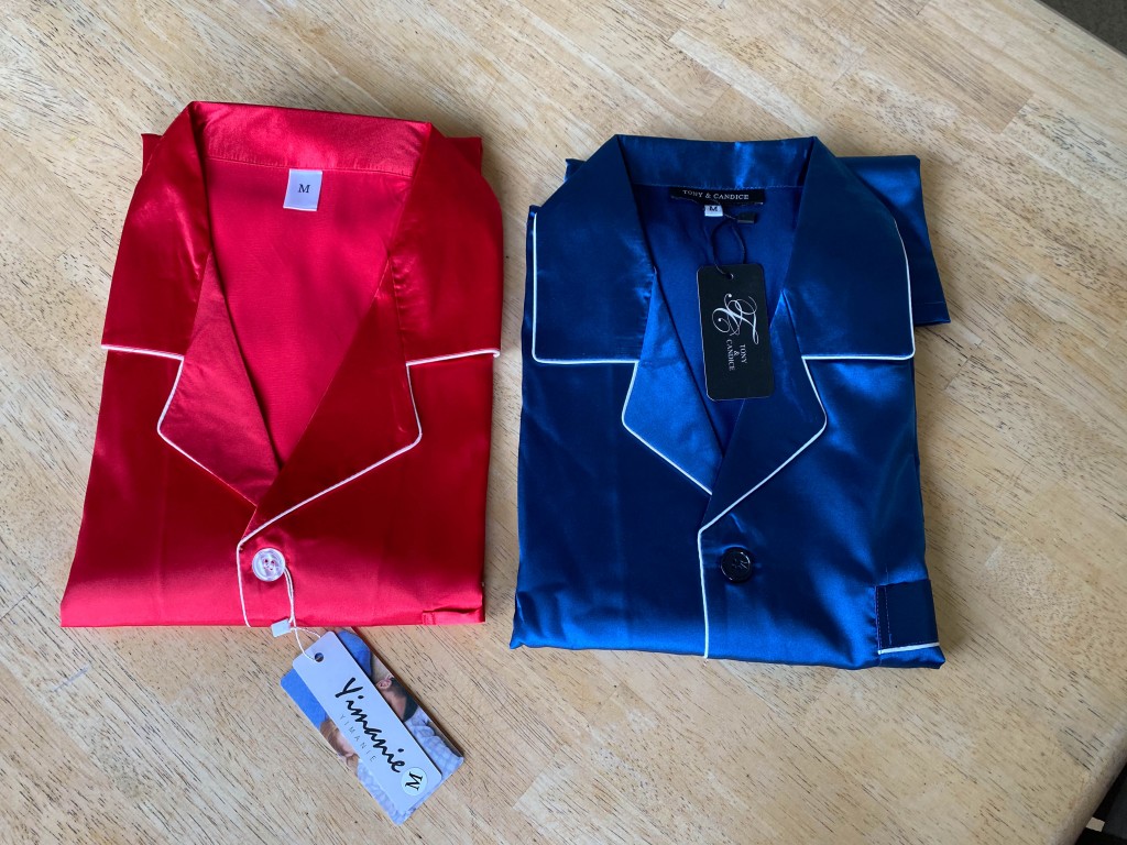 pajamas mens - at first glance these two satin pajama sets look very similar. look...