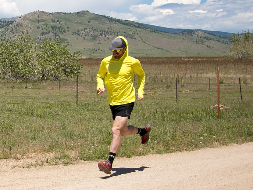 the hood of the upf 50+ hoodie has a tendency to fly off in the...