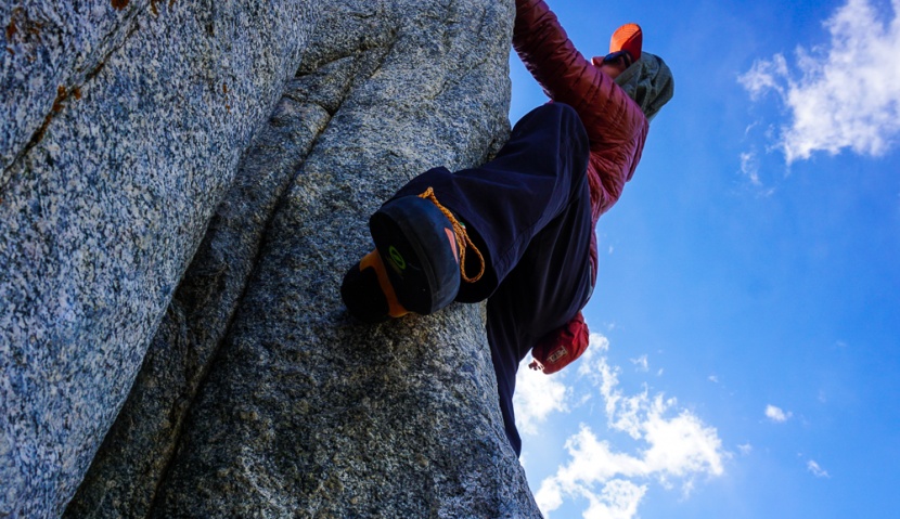 scarpa instinct lace - the minimal material on the heel allowed for ample sensitivity while...