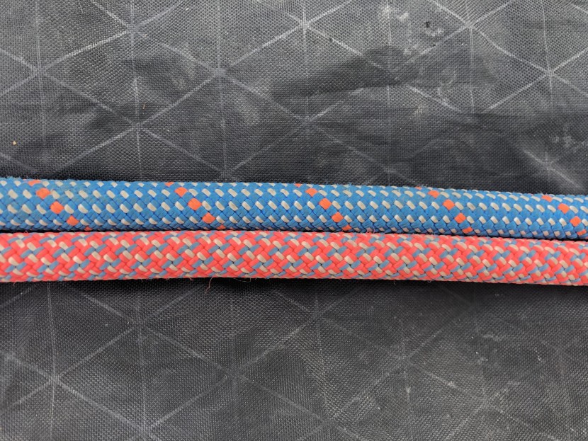 edelrid boa pro dry - the boa is on the bottom, compared to a thinner 9.5 crag classic...