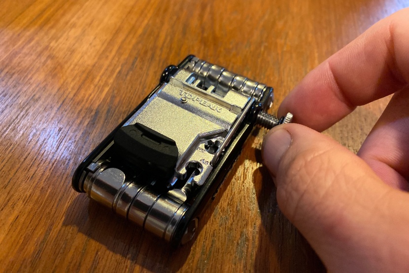 topeak mini pt30 - the tools are easy to deploy, but using the chain tool involves...