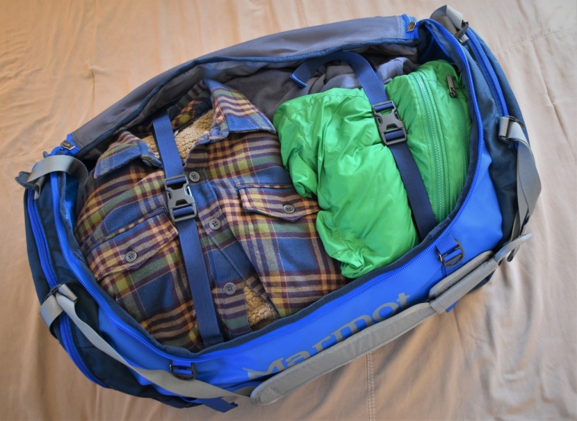 duffel bag - larger d-shaped zippers provide the best access to the internal...