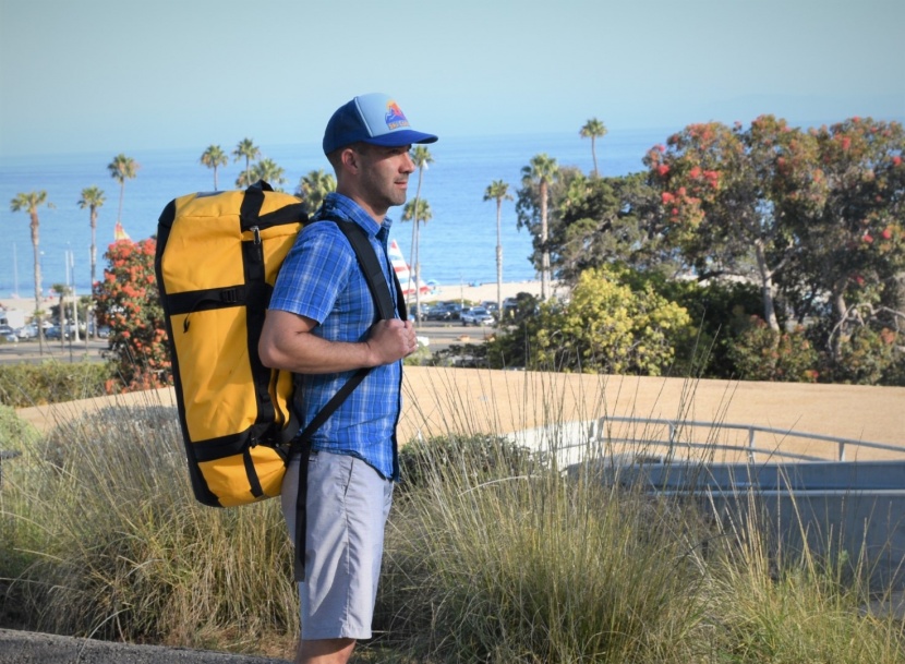 the north face base camp - the base camp duffel has supportive straps and more rigid material...