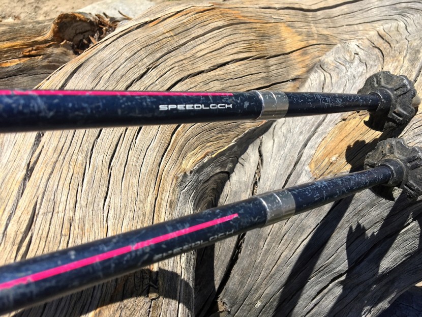 leki women's micro vario carbon - the micro vario carbon poles boasting some scratches after...