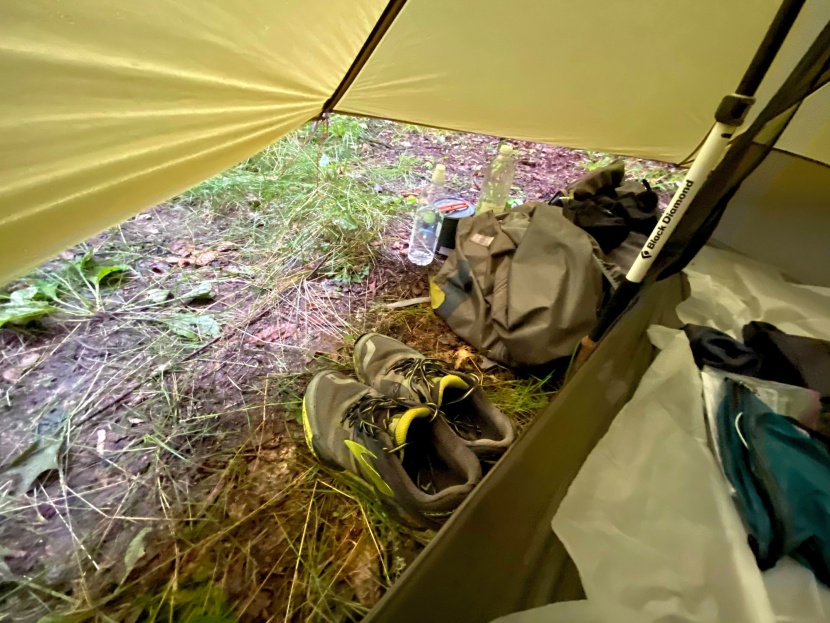 rei co-op flash air 2 - the vestibules are plenty large enough for a pack and footwear with...