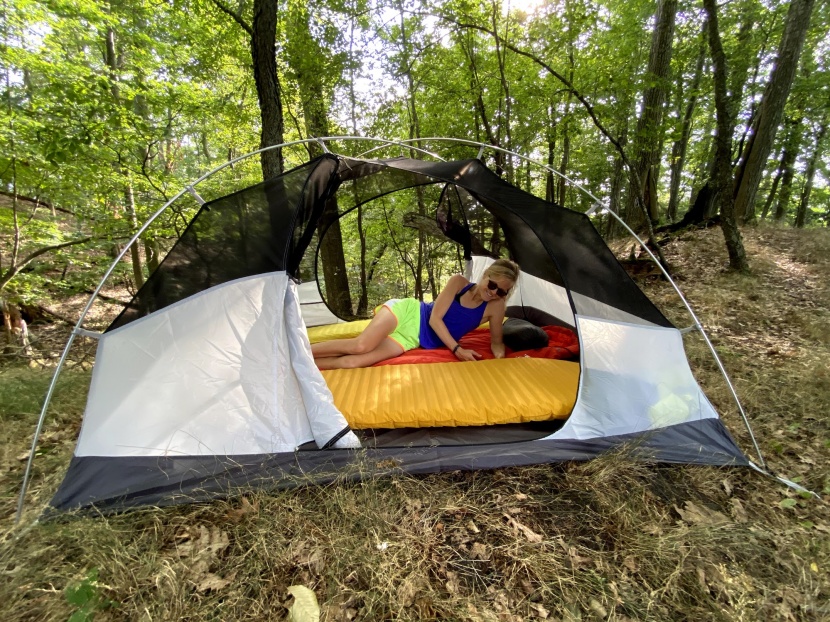 rei co-op passage 3 - if the weather is nice, the two large side doors rollback so the...