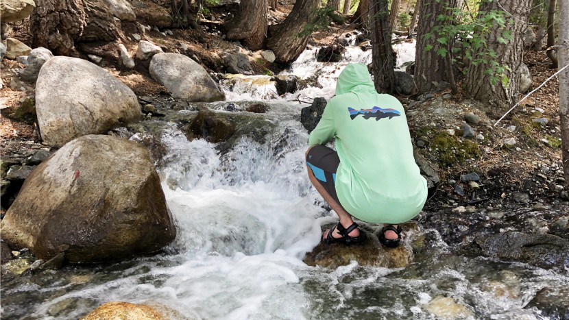 patagonia tropic comfort ii hoody - a generous seam length helps keep one covered when bending over.