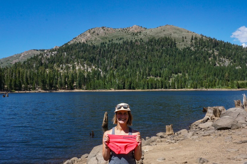 testing the reebok seamless hipster's moisture-wicking capabilities...