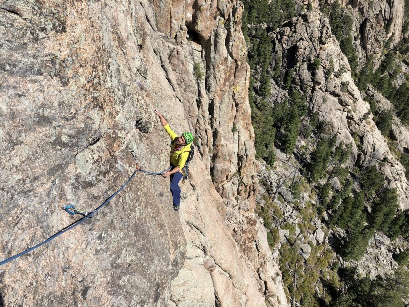 wild country helium 3 carabiner - dakota on the tenuous crimps and slopers of the crux of idiot wind...