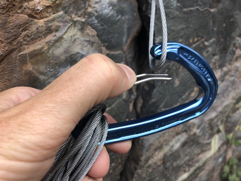 wild country helium 3 carabiner - the large carabiner is very easy to handle, and we found it worked...