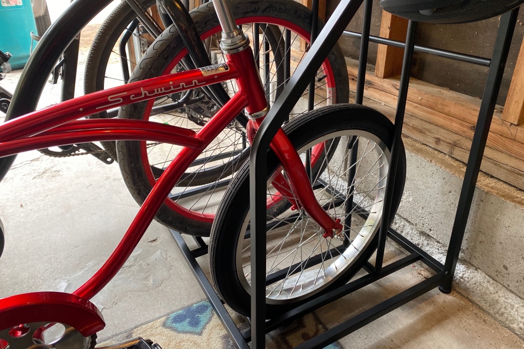 bike storage - we tested each model with bikes of varying frame and wheel sizes.