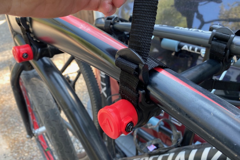 allen deluxe 2-bike trunk carrier - while they aren't as fast or secure as other styles, the straps on...