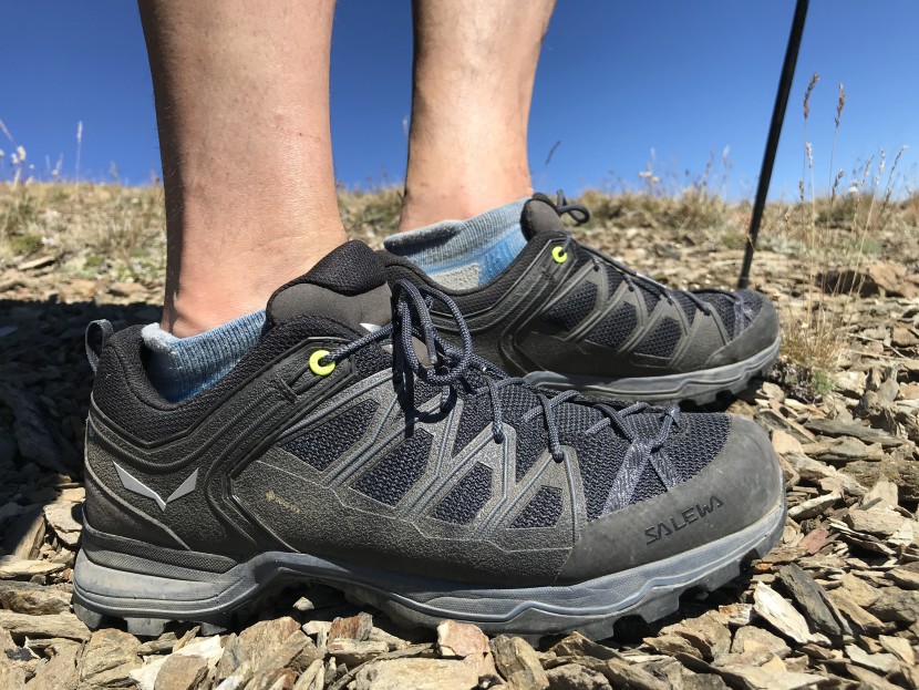 salewa mountain trainer lite gtx - the upper is primarily a mesh synthetic material, though the durable...