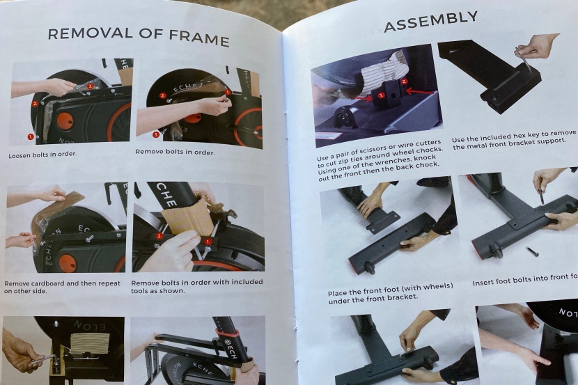 echelon ex-3 - thankfully, the ex-3 comes with very detailed assembly instructions.