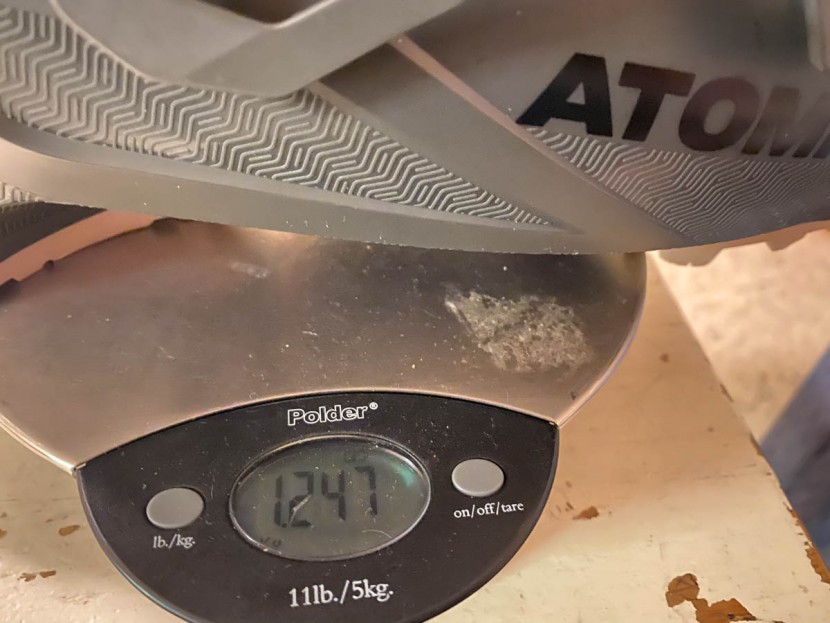 atomic hawx prime xtd 130 - one shell of the hawx prime weighs 1247 grams. the lightest boots on...
