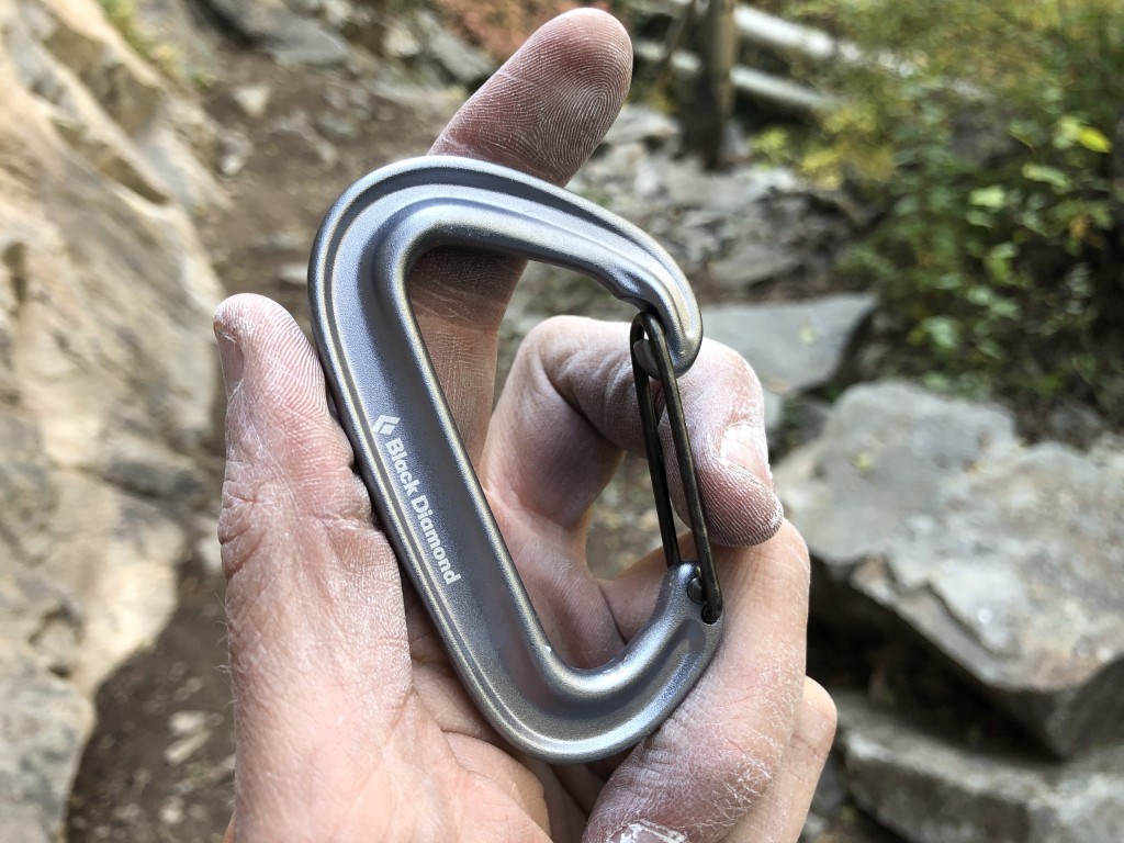black diamond miniwire - the miniwire is a tiny little carabiner that weighs a low low 23g...
