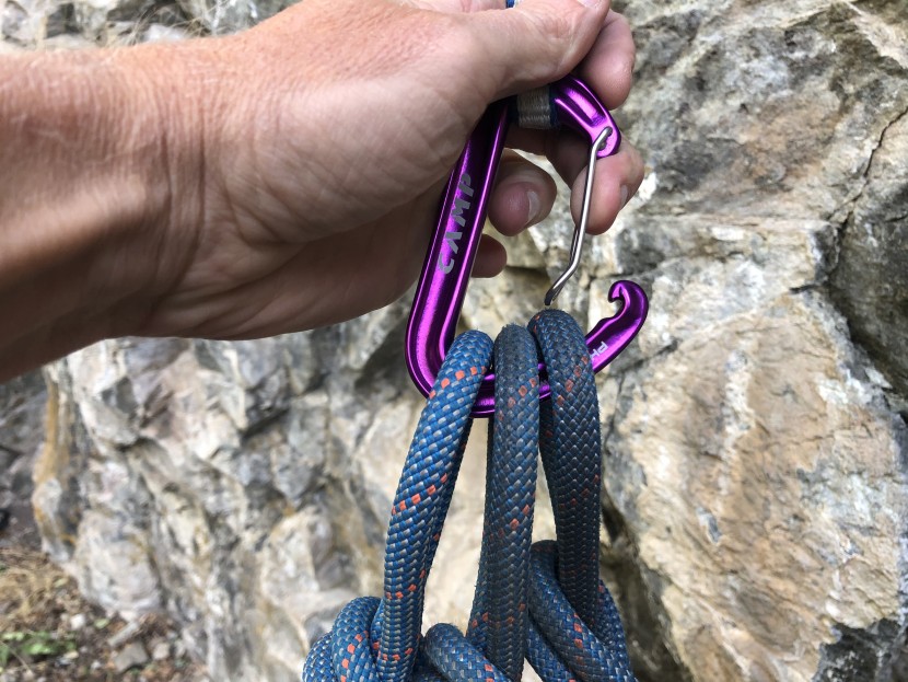 carabiner - while this test is not super applicable to everyday use, the point...