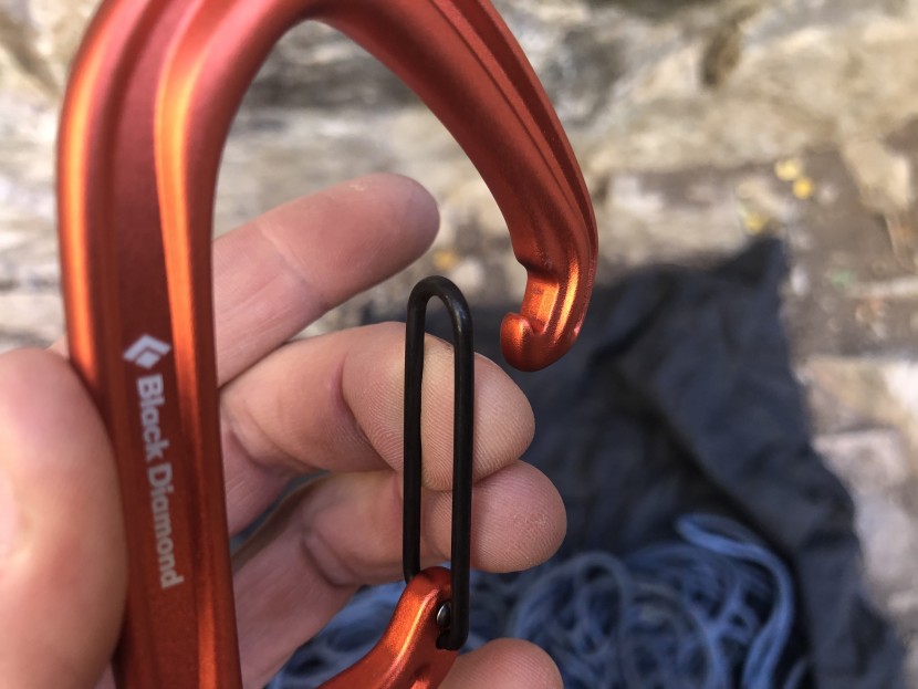 black diamond hotwire - the large size of this carabiner makes it pretty easy to handle...