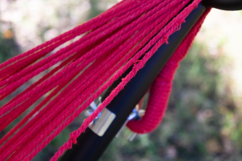 budget hammock - the ropes rubbed on the wingnut and bolt of the frame causing...
