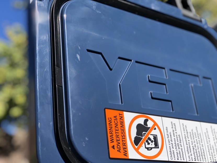 yeti roadie 24 - you can see the rough tape along the lefthand side of our model's...