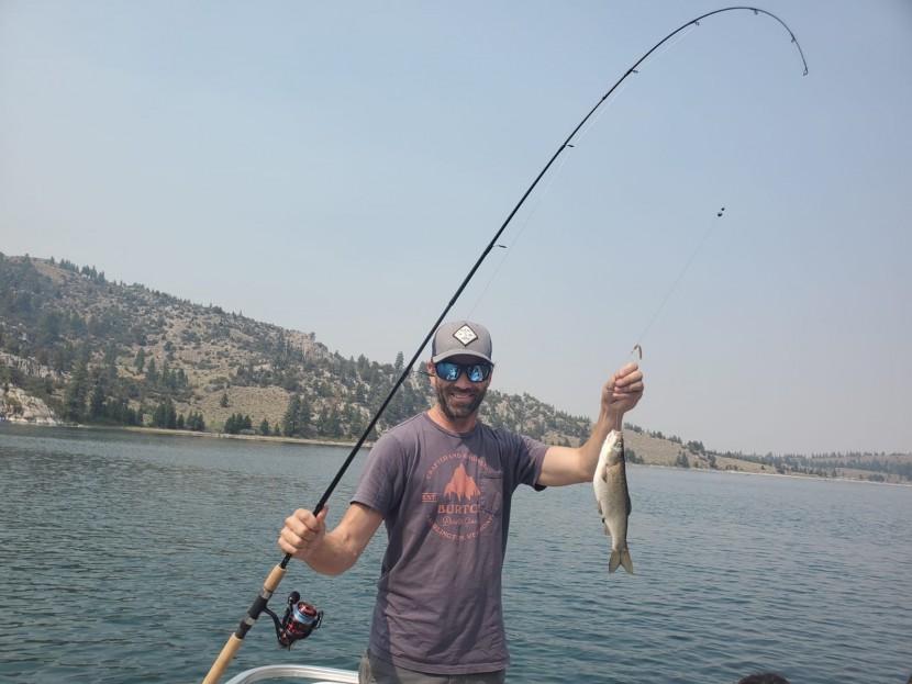 one of dozens of fish caught while field-testing these fishing lines.