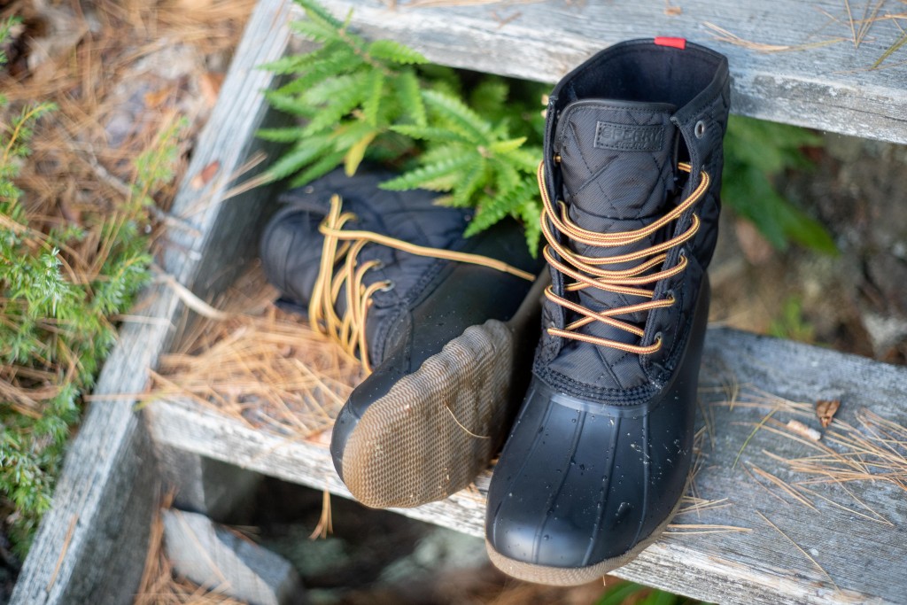 sperry saltwater duck nylon - we really like the looks of these boots. if only that top nylon were...