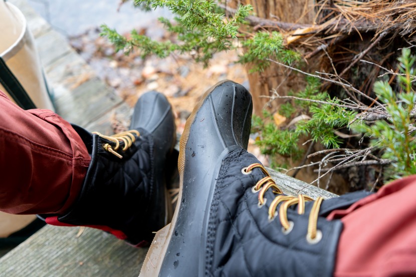 sperry saltwater duck nylon - these boots are super comfortable for kicking around the woods.