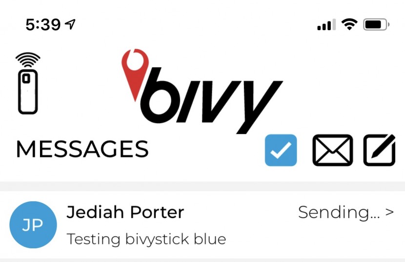 acr bivy stick - text message threads in the bivy app look just like those in your...