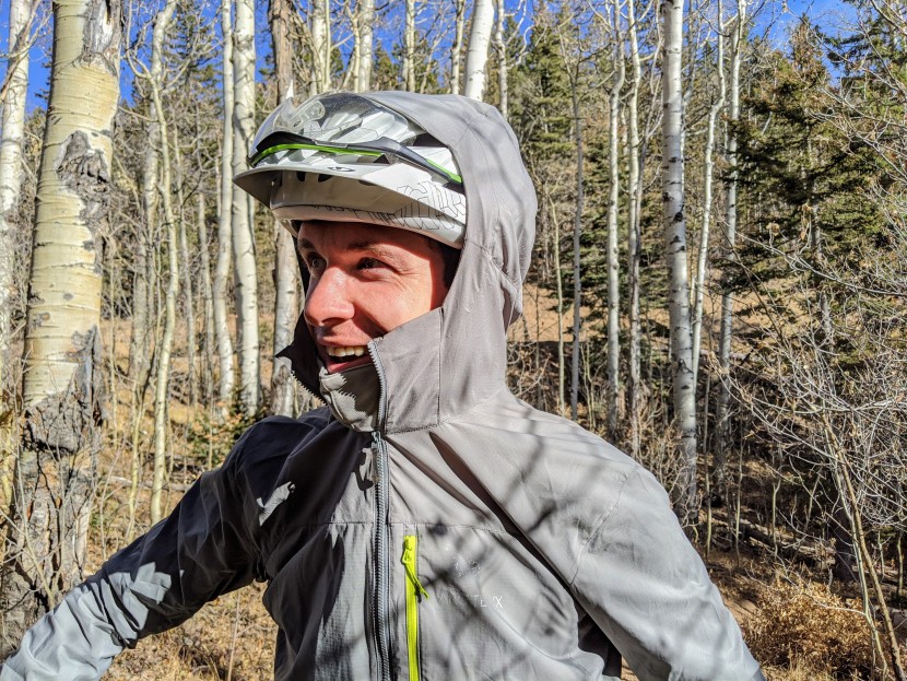 arc'teryx squamish hoody - although the storm hood is a bit tight around a bike helmet, it is...