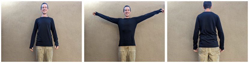 ridge merino inversion crew - our head tester is 5'10", 155lb, wearing a size medium.