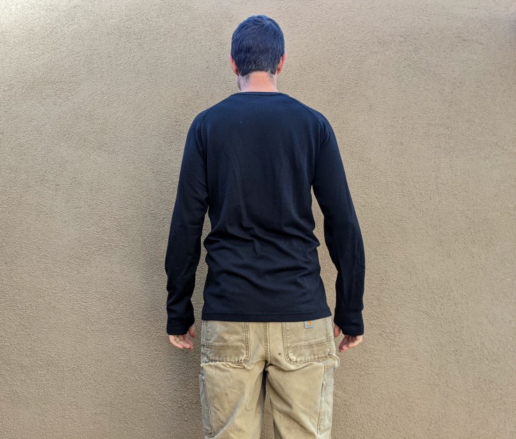 ridge merino inversion crew - if it was tough to see in the size comparison, here is a close-up of...