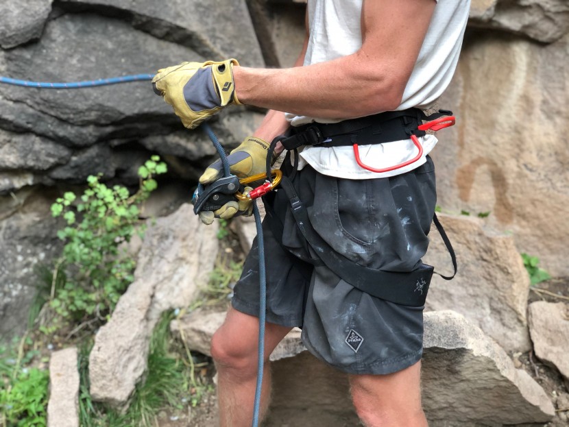 petzl sm'd twist-lock - using the sm'd as a belay locker, paired with the gri-gri. while...