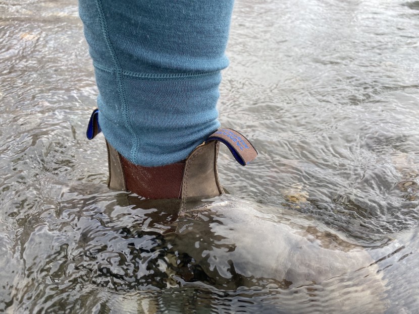 yes...even on the stretchy part, it remains waterproof!