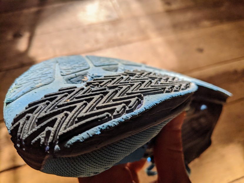altra vanish r - the inset, laminated rubber extending from your big toe to the ball...