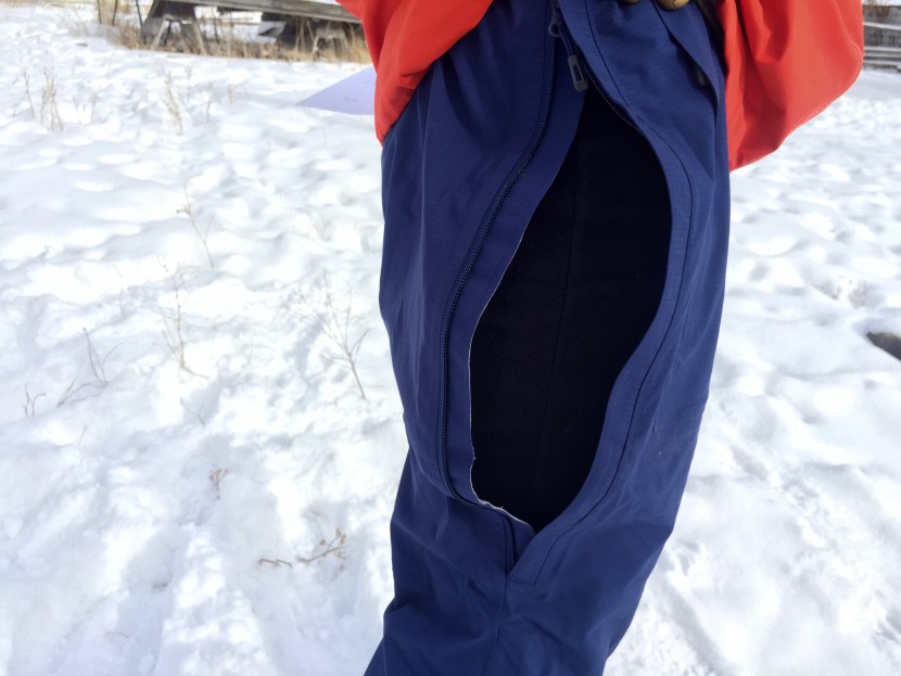 outdoor research carbide bib - large external thigh leg vents help ditch heat quickly when the day...