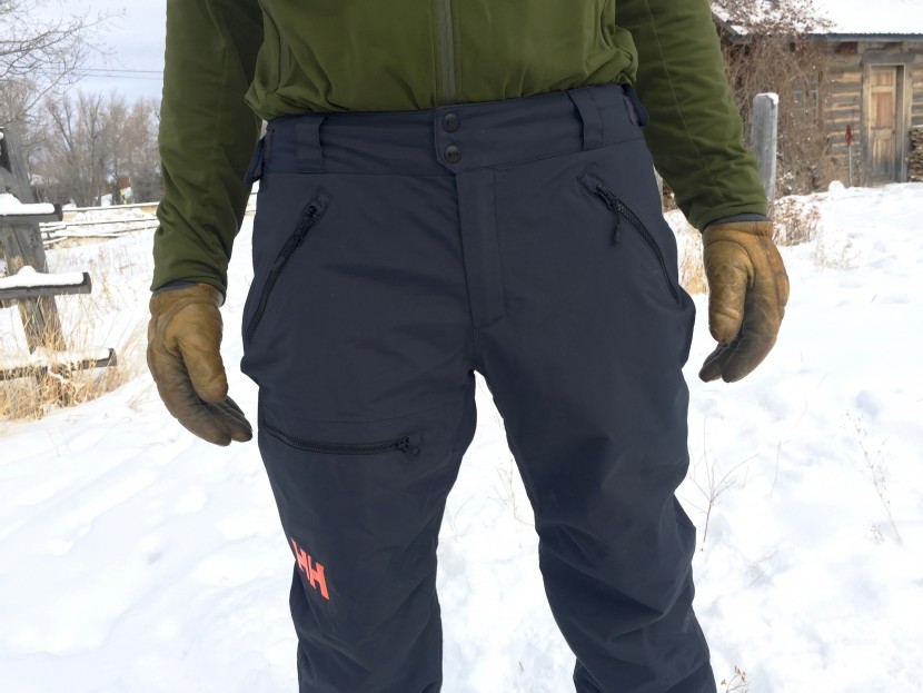 the front of the helly hansen sogn cargo, showing its three zippered...