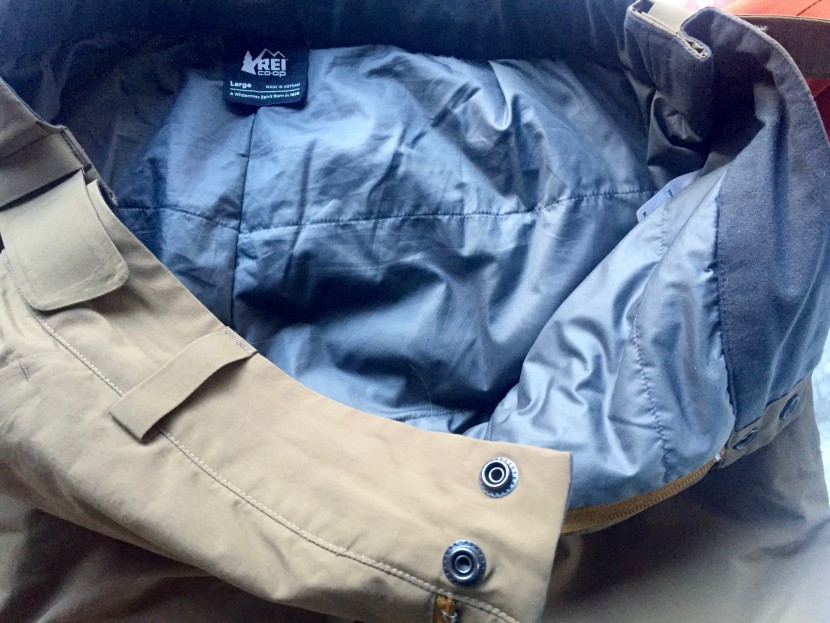 rei co-op powderbound insulated pant - moderately thick synthetic insulation all the way down to the boot...
