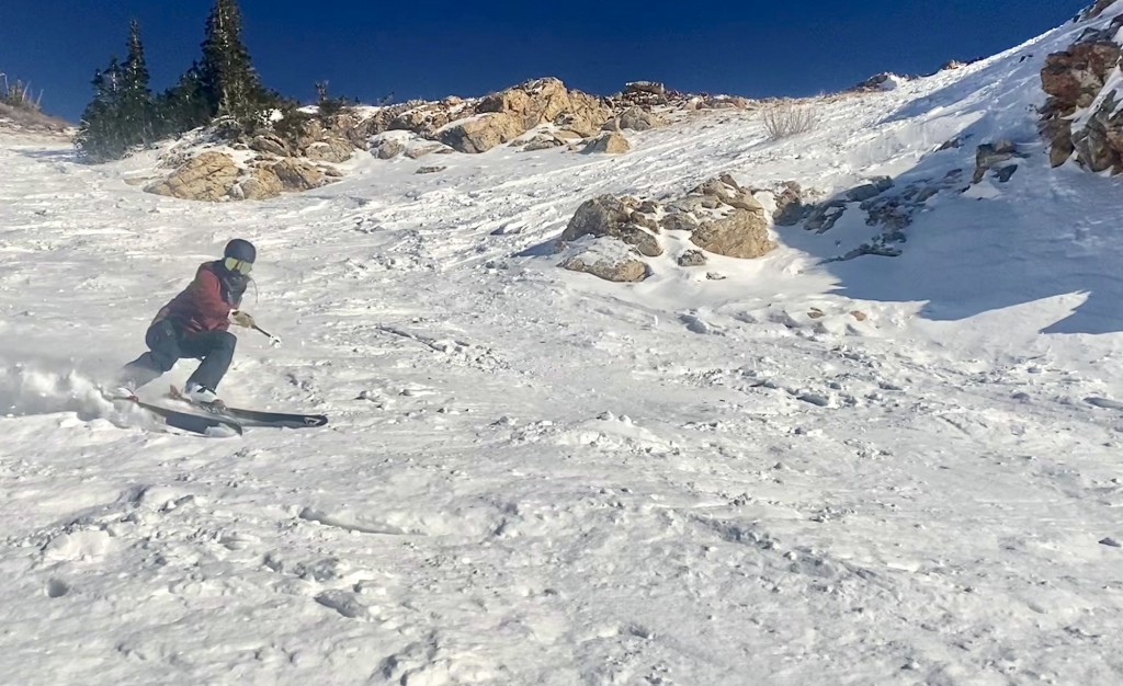 black diamond recon stretch pant for women - making unrestricted turns thanks to the 4-way stretch provided by...