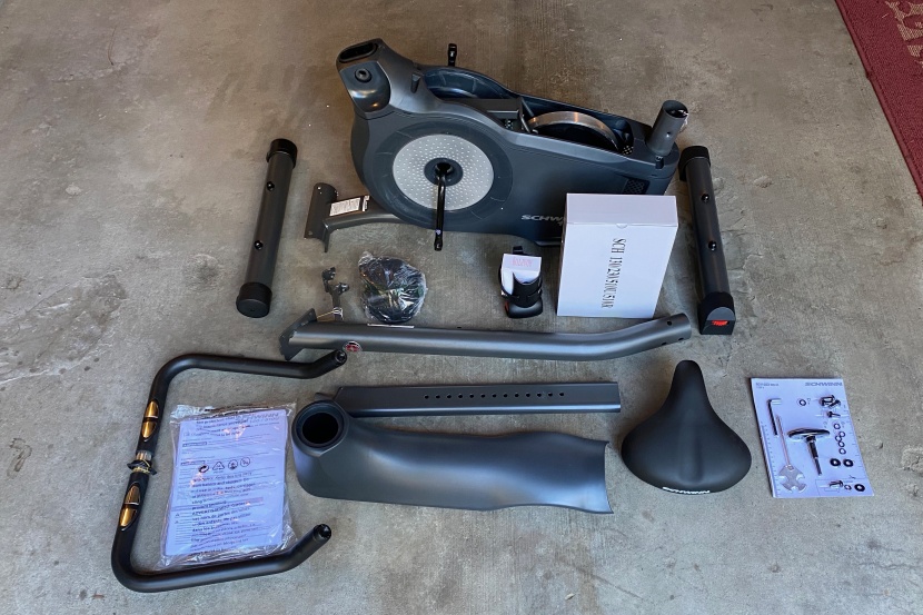 schwinn 130 upright bike - it isn't especially difficult, but the 130 upright still took a bit...