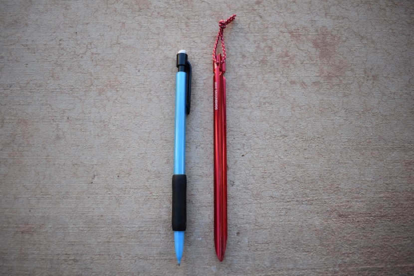 the msr mini is about the size of a standard mechanical pencil.