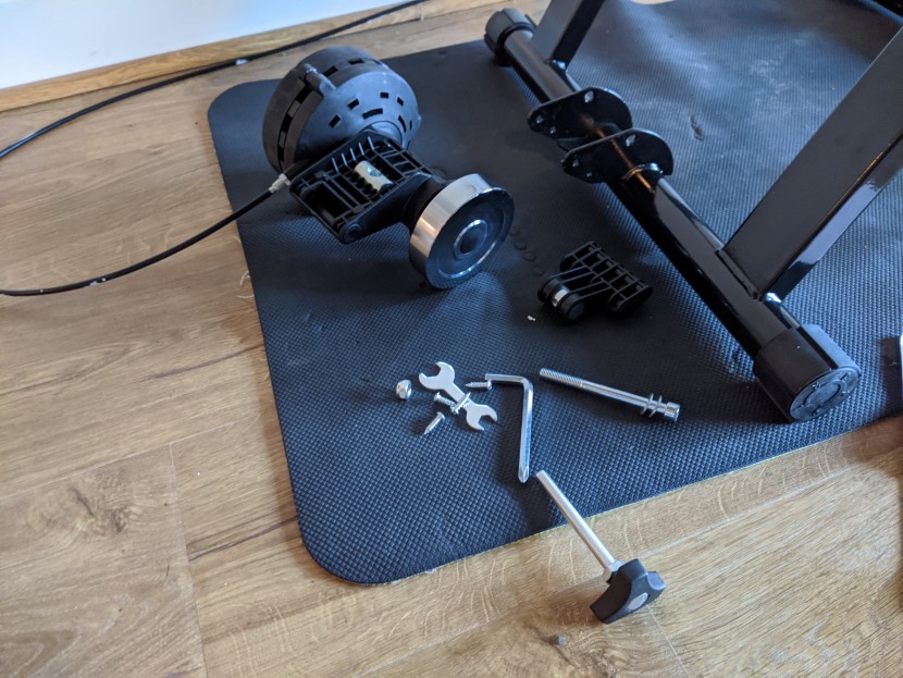 fdw bike trainer - just a few bolts and this trainer is ready to go.