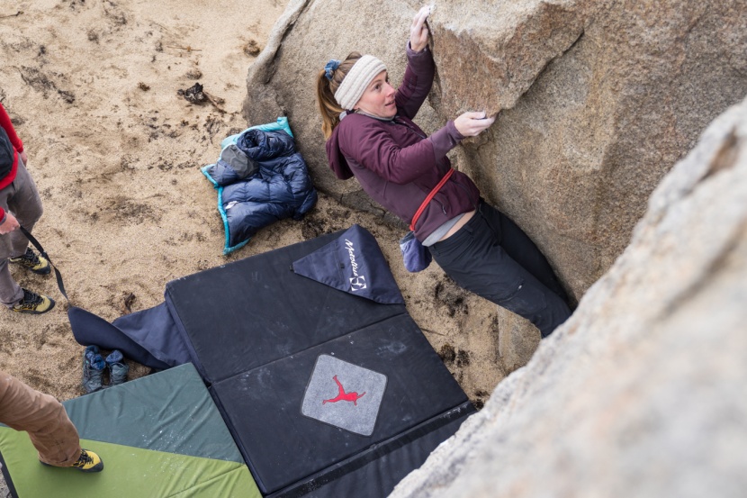 metolius magnum - this pad's closure flaps can be a great place to grab and drag the...